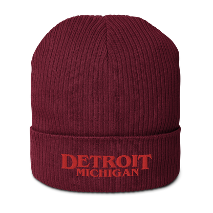 'Detroit Michigan' Organic Beanie (80s Teen Drama Parody)