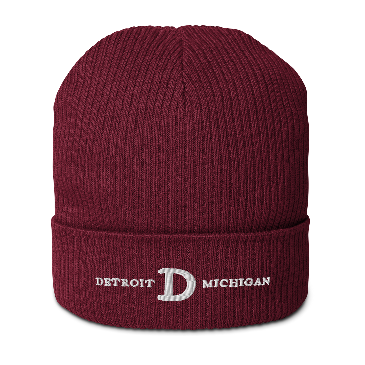 'Detroit Michigan' Organic Beanie (w/ Old French 'D')