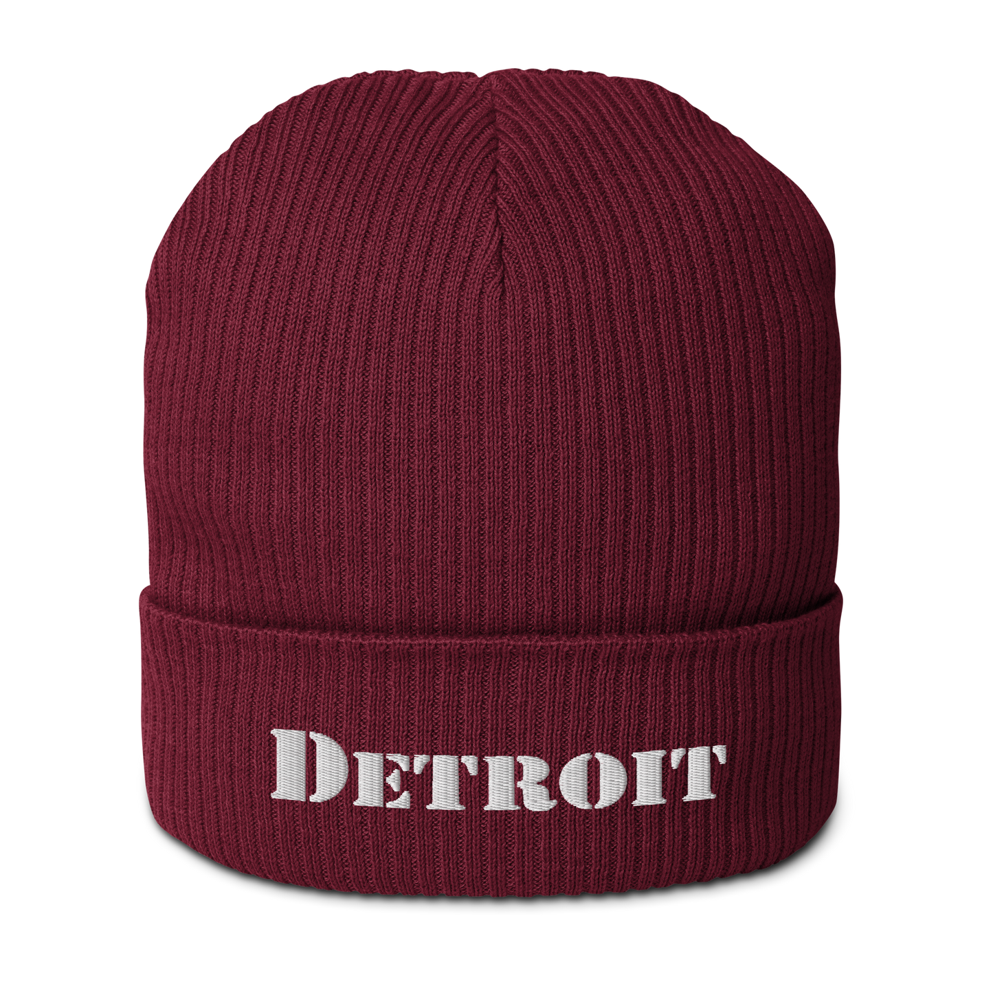 'Detroit' Organic Beanie (Army Font)