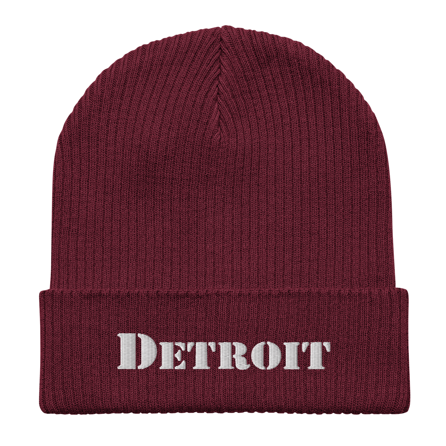 'Detroit' Organic Beanie (Army Font)