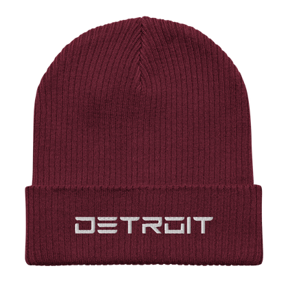 'Detroit' Organic Beanie (Electric Font)