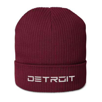 'Detroit' Organic Beanie (Electric Font)