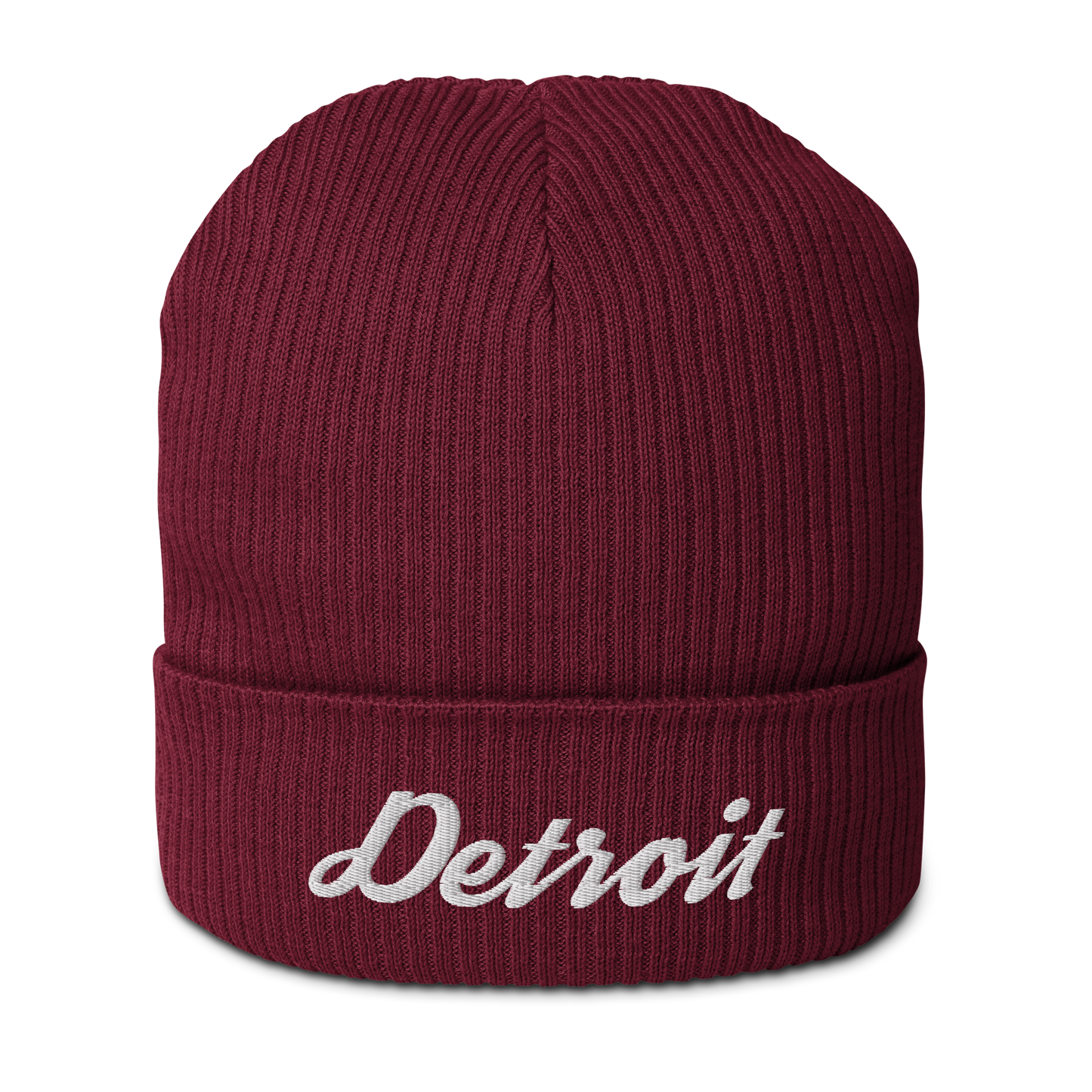 'Detroit' Organic Beanie (Script Font)