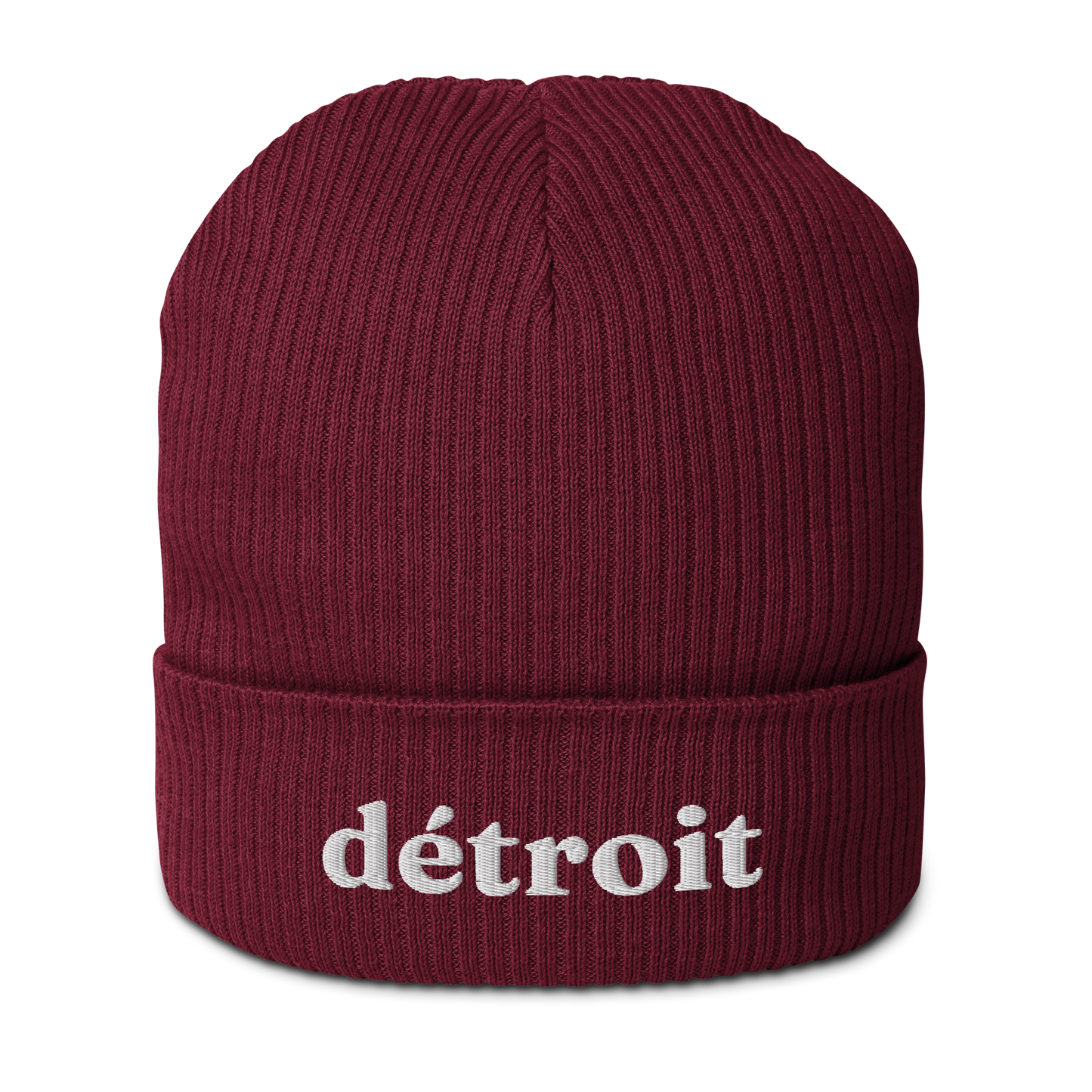 'Détroit' Organic Beanie (70s Serif Font)