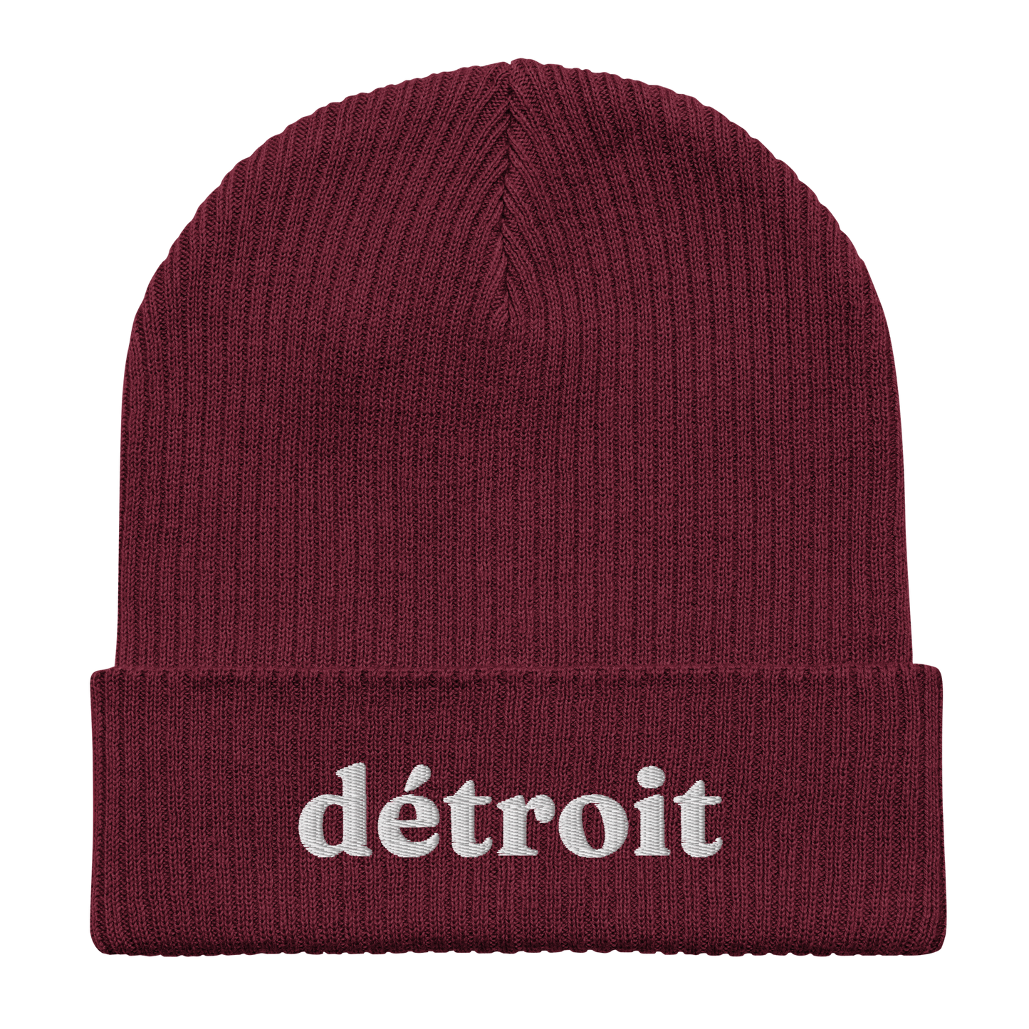 'Détroit' Organic Beanie (70s Serif Font)