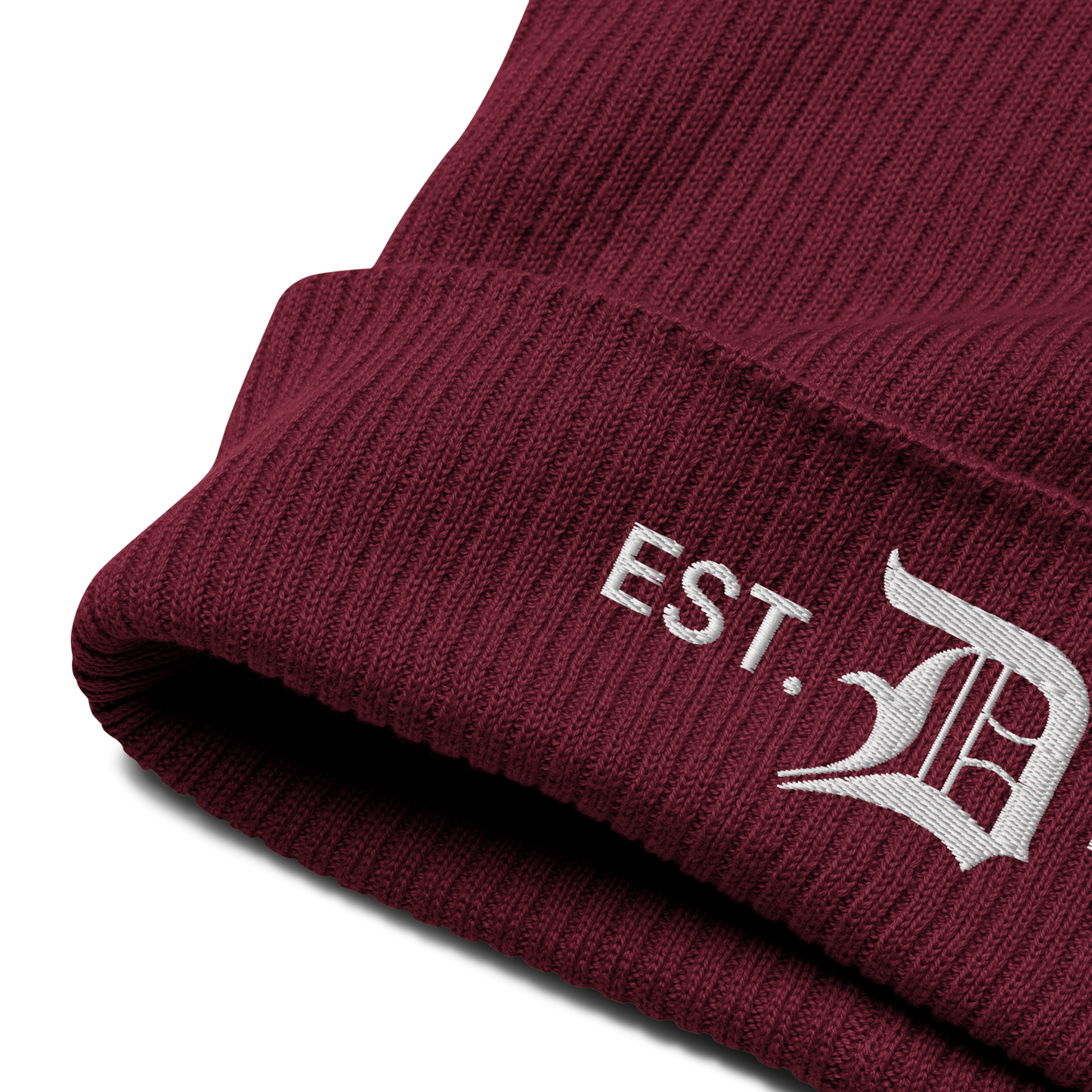 Detroit 'EST. 1701' Organic Beanie (w/ Old English 'D')