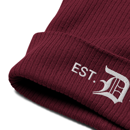 Detroit 'EST. 1701' Organic Beanie (w/ Old English 'D')