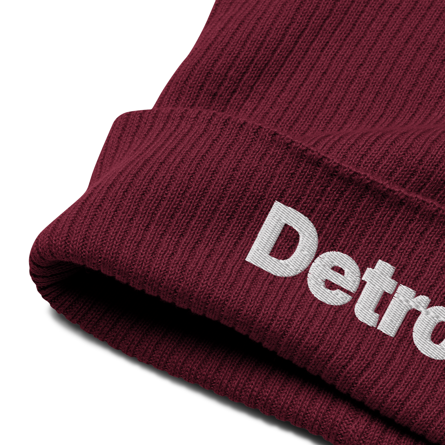 'Detroit' Organic Beanie (Small SUV Font)