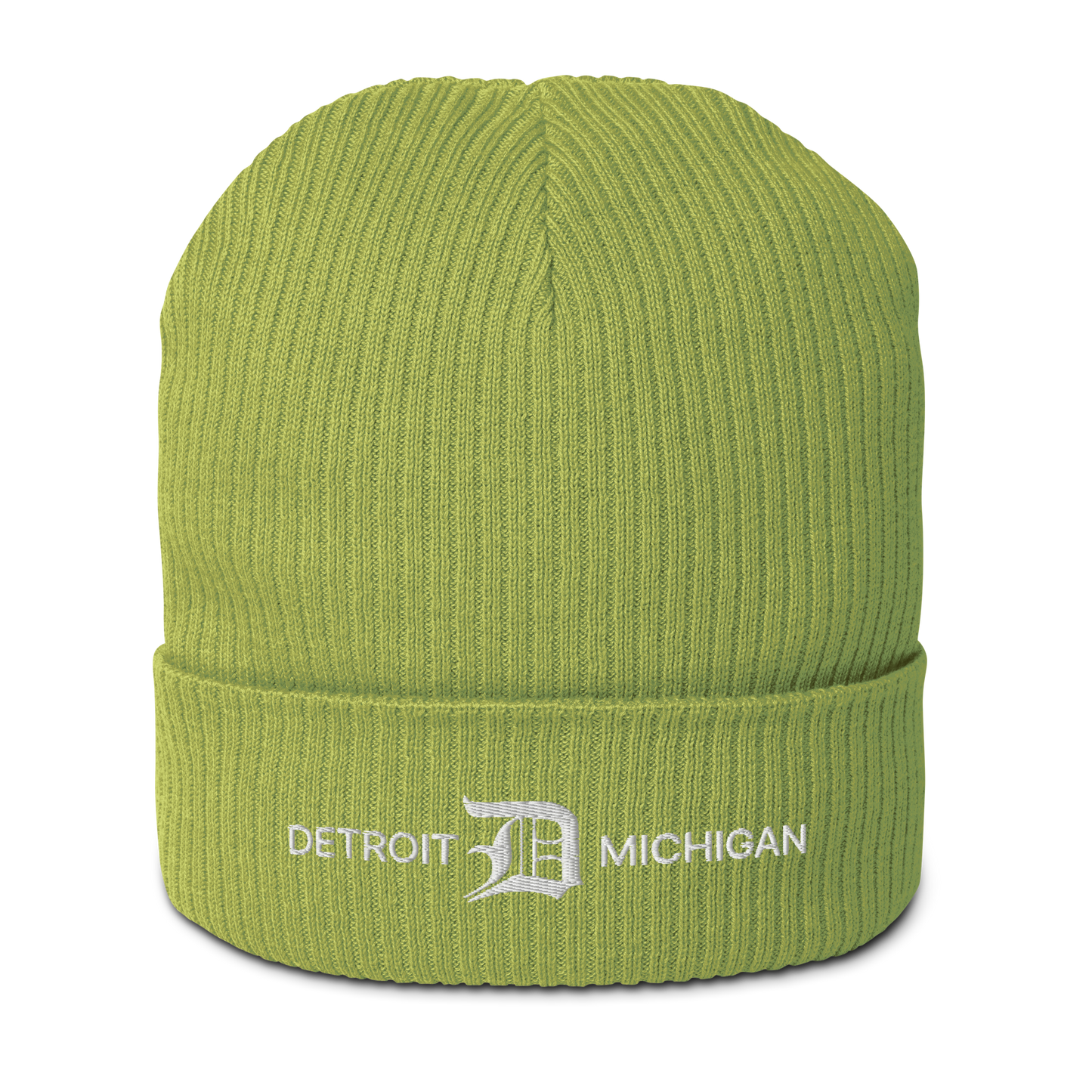 'Detroit Michigan' Organic Beanie (w/ Old English 'D')