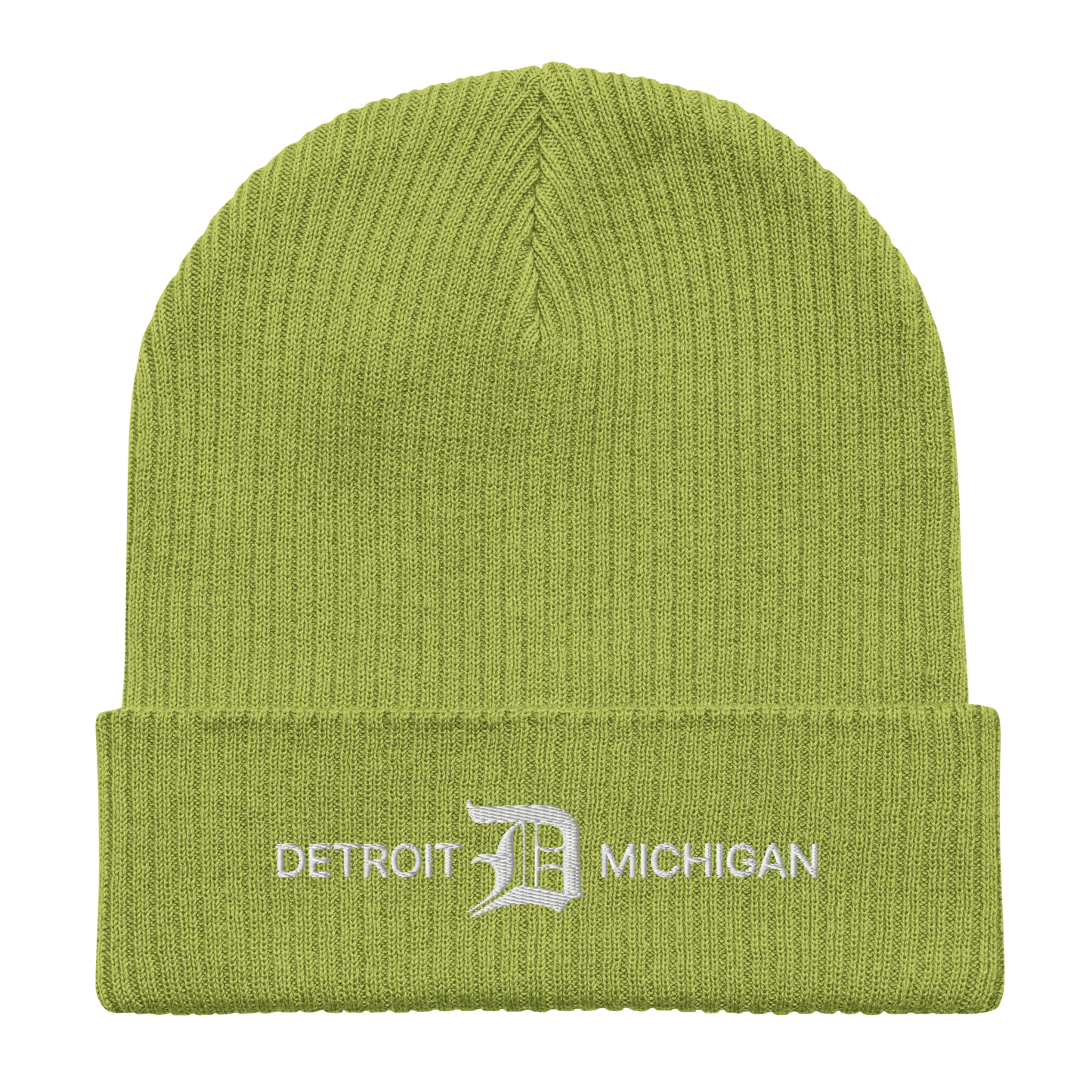 'Detroit Michigan' Organic Beanie (w/ Old English 'D')