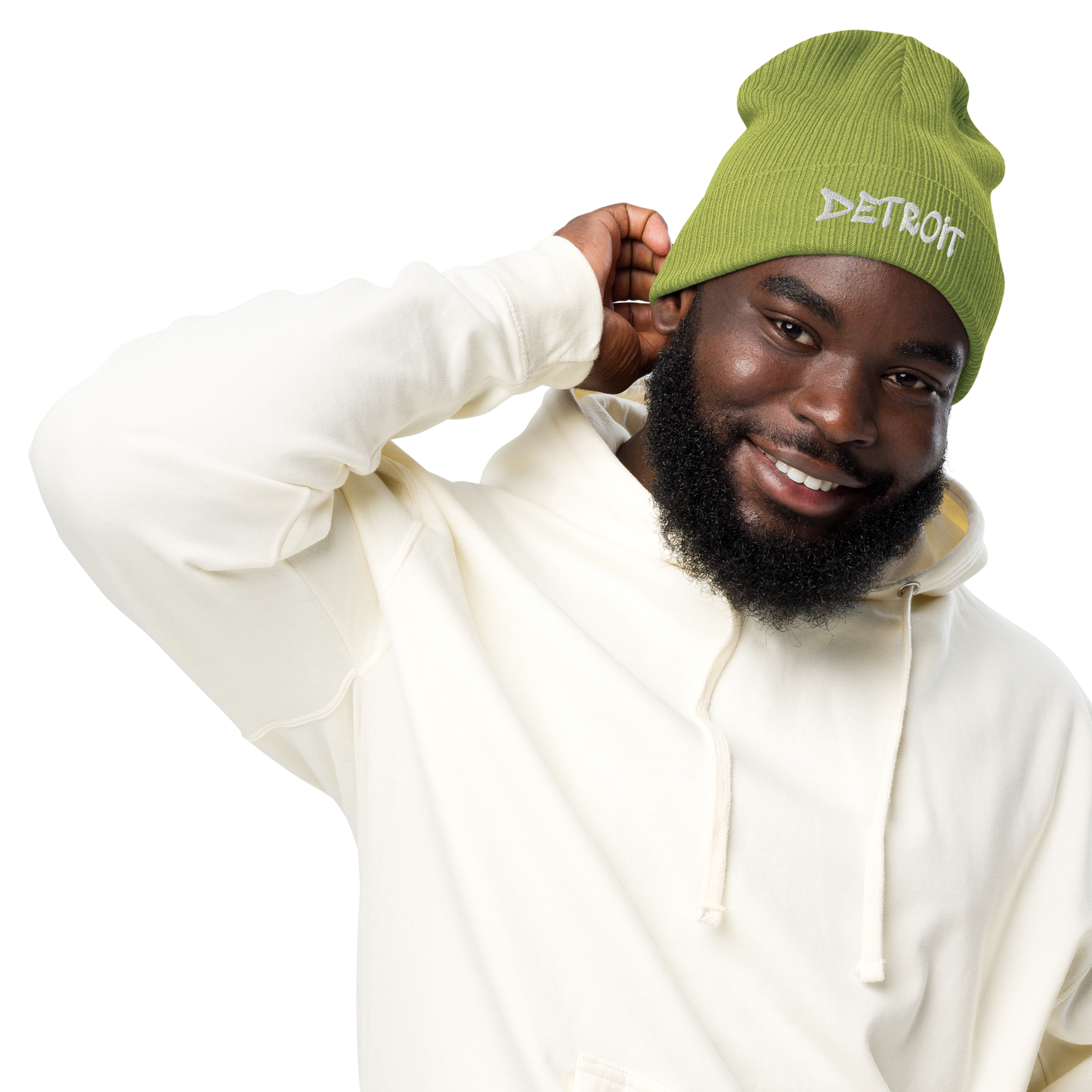 'Detroit' Organic Beanie (Tag Font)