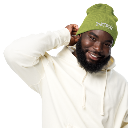 'Detroit' Organic Beanie (Tag Font)