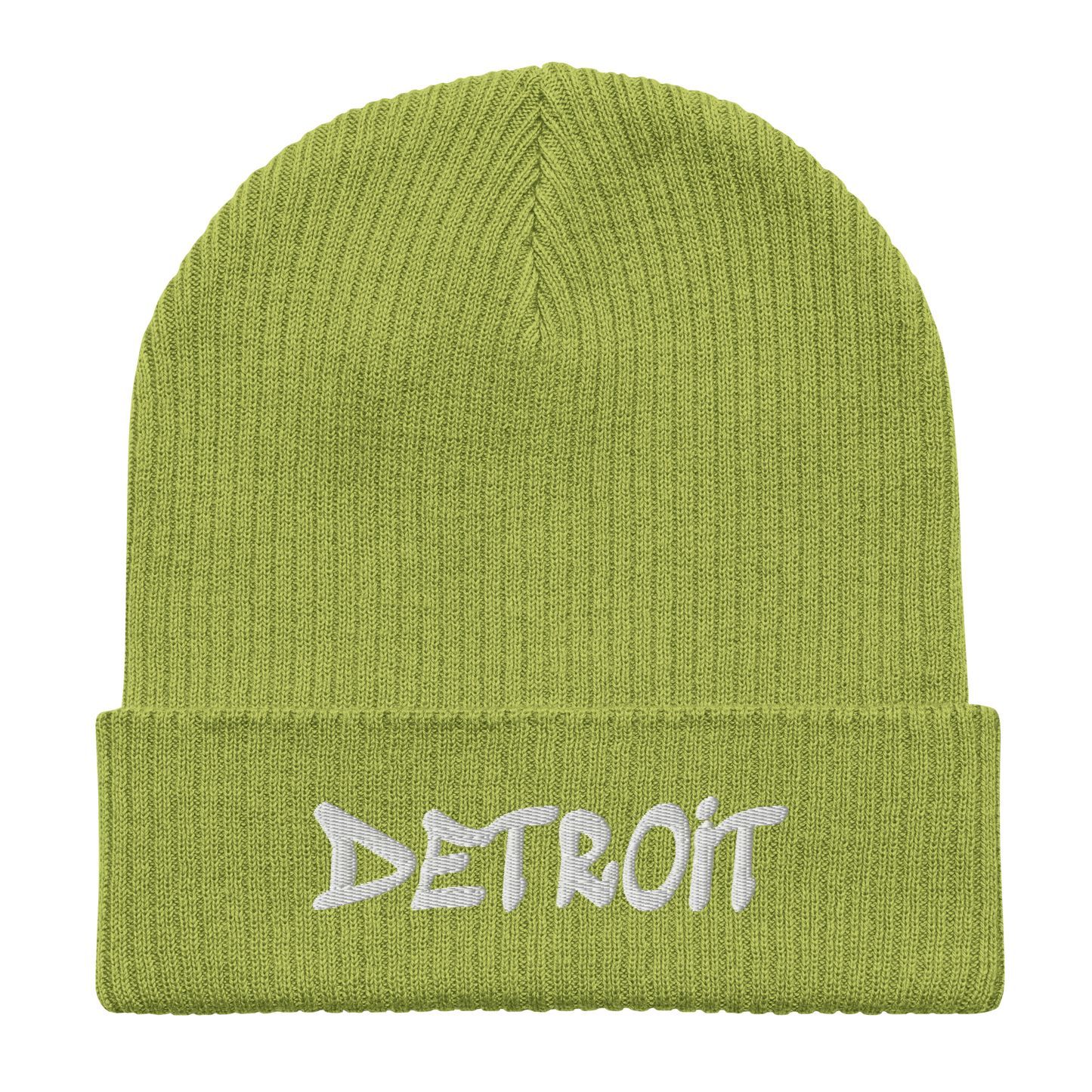 'Detroit' Organic Beanie (Tag Font)