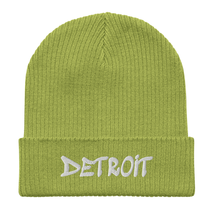 'Detroit' Organic Beanie (Tag Font)