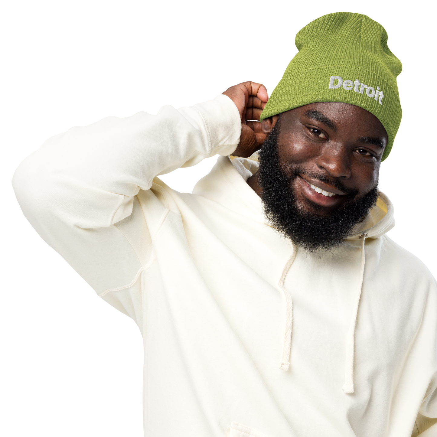 'Detroit' Organic Beanie (Small SUV Font)