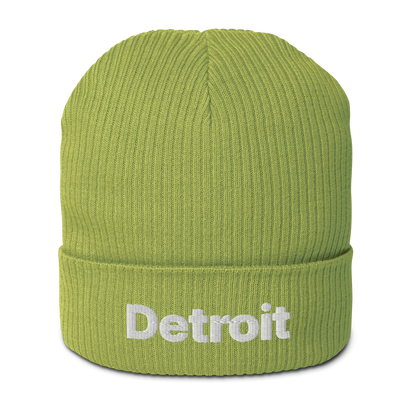 'Detroit' Organic Beanie (Small SUV Font)