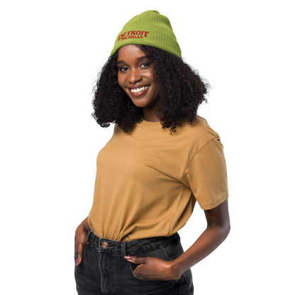 'Detroit Michigan' Organic Beanie (80s Teen Drama Parody)