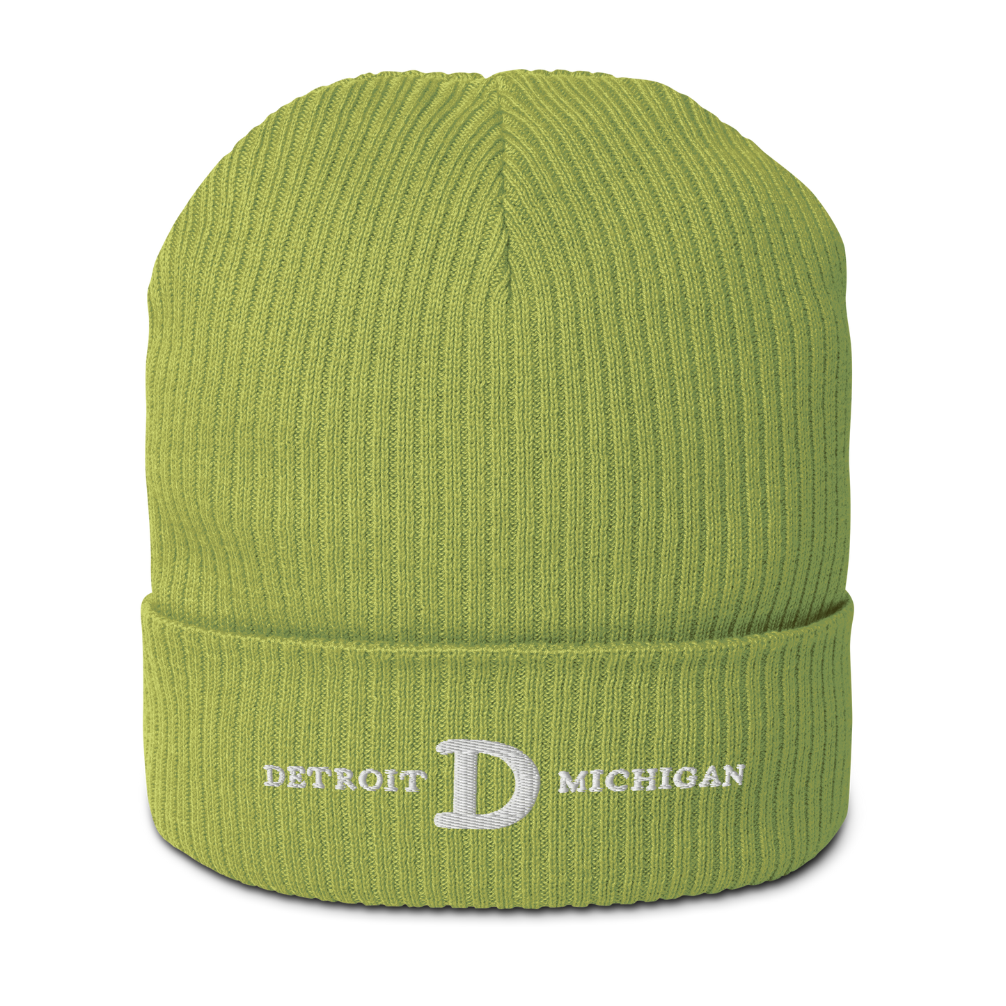 'Detroit Michigan' Organic Beanie (w/ Old French 'D')