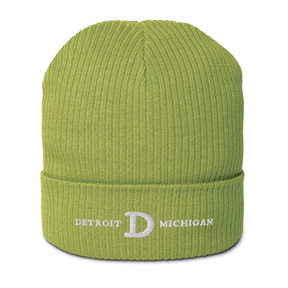 'Detroit Michigan' Organic Beanie (w/ Old French 'D')