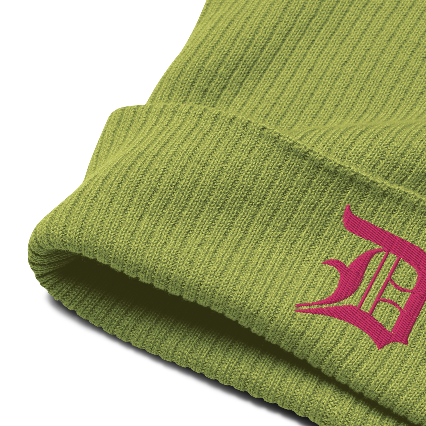 Detroit 'Old English D' Organic Beanie (Pink)