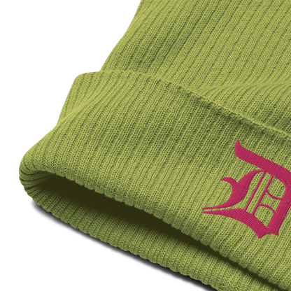 Detroit 'Old English D' Organic Beanie (Pink)