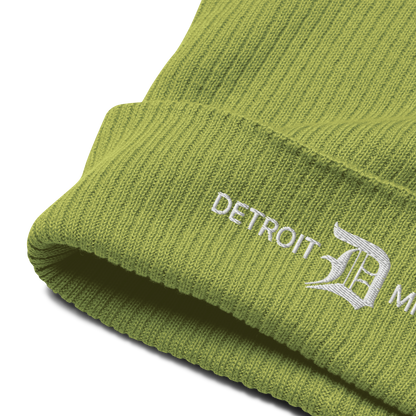 'Detroit Michigan' Organic Beanie (w/ Old English 'D')