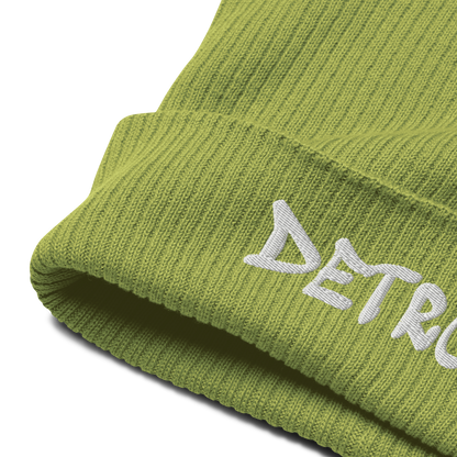 'Detroit' Organic Beanie (Tag Font)