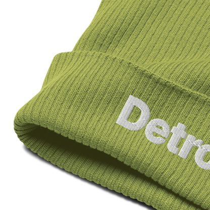 'Detroit' Organic Beanie (Small SUV Font)