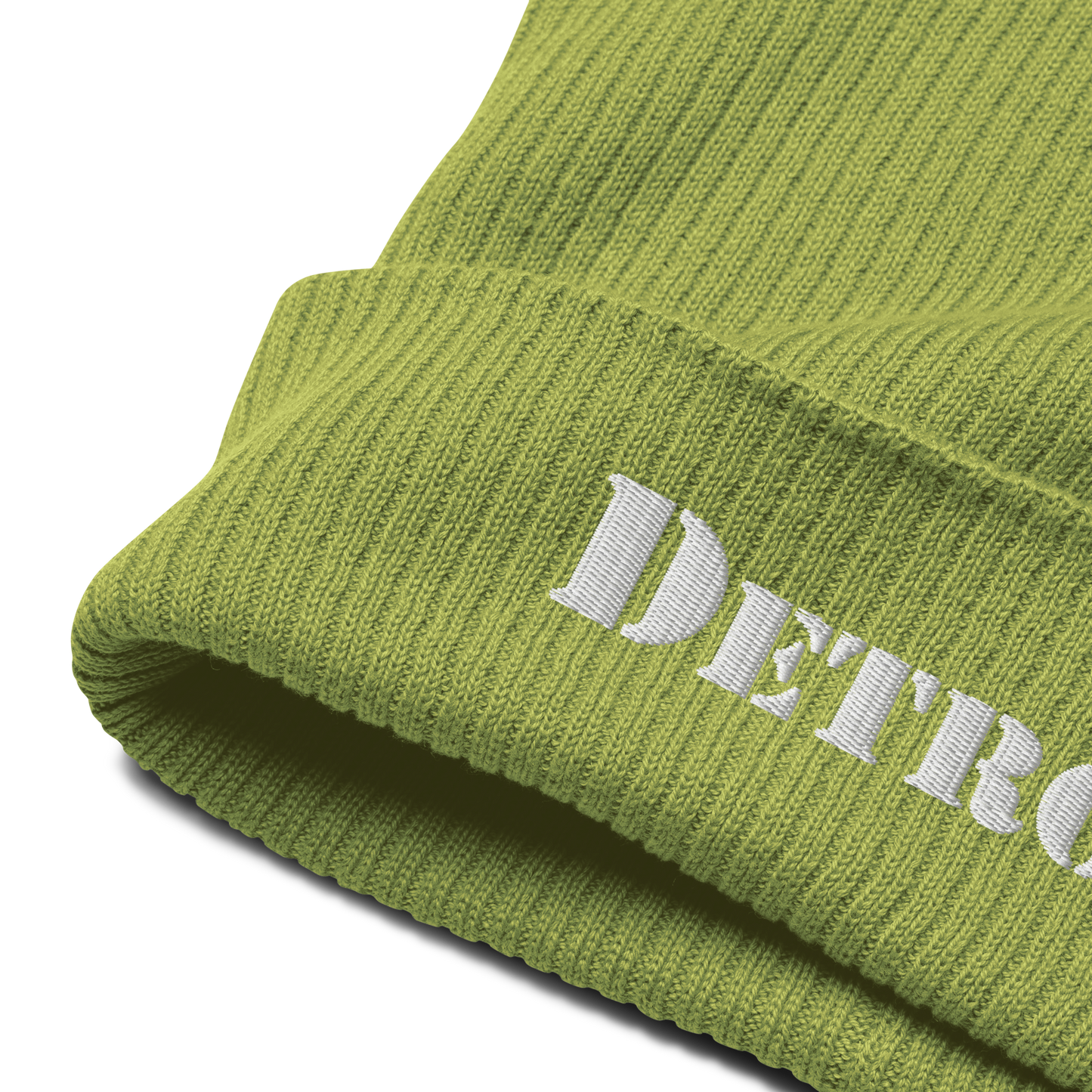 'Detroit' Organic Beanie (Army Font)