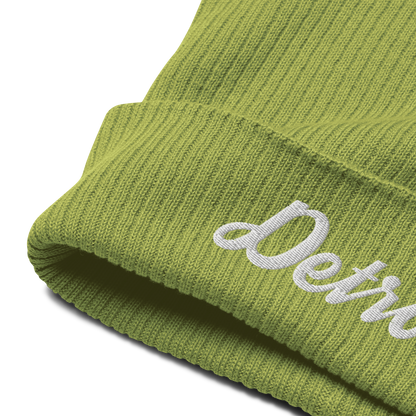 'Detroit' Organic Beanie (Script Font)