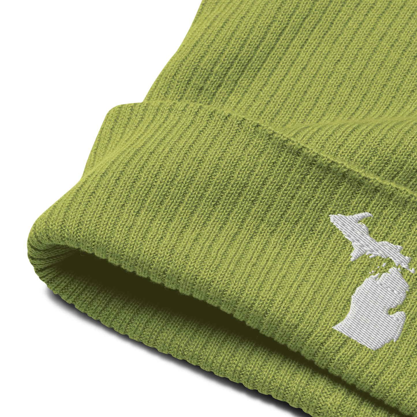 Michigan Organic Beanie | White Outline