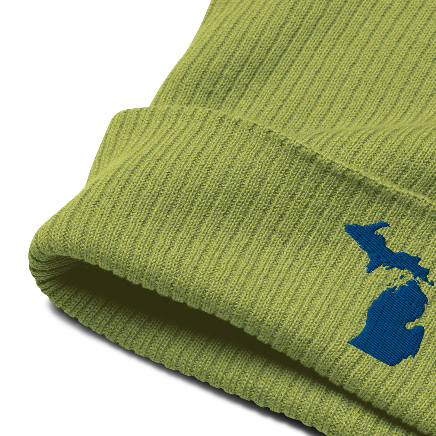 Michigan Organic Beanie | Blue Outline