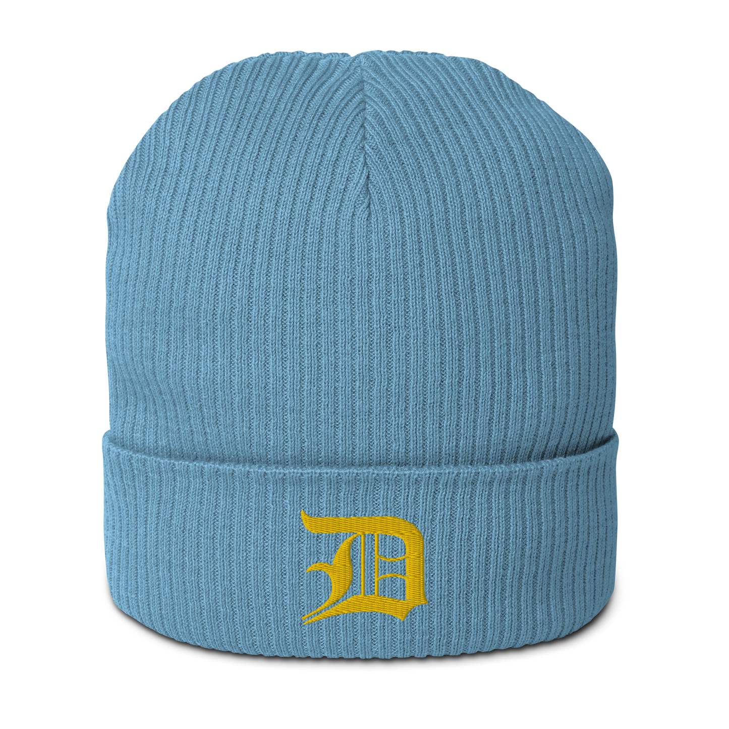 Detroit 'Old English D' Organic Beanie (Gold)