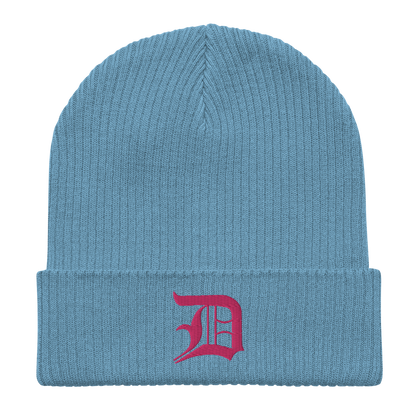 Detroit 'Old English D' Organic Beanie (Pink)