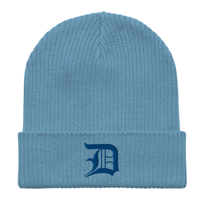 Detroit 'Old English D' Organic Beanie (Royal Blue)