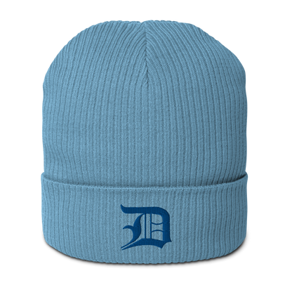 Detroit 'Old English D' Organic Beanie (Royal Blue)