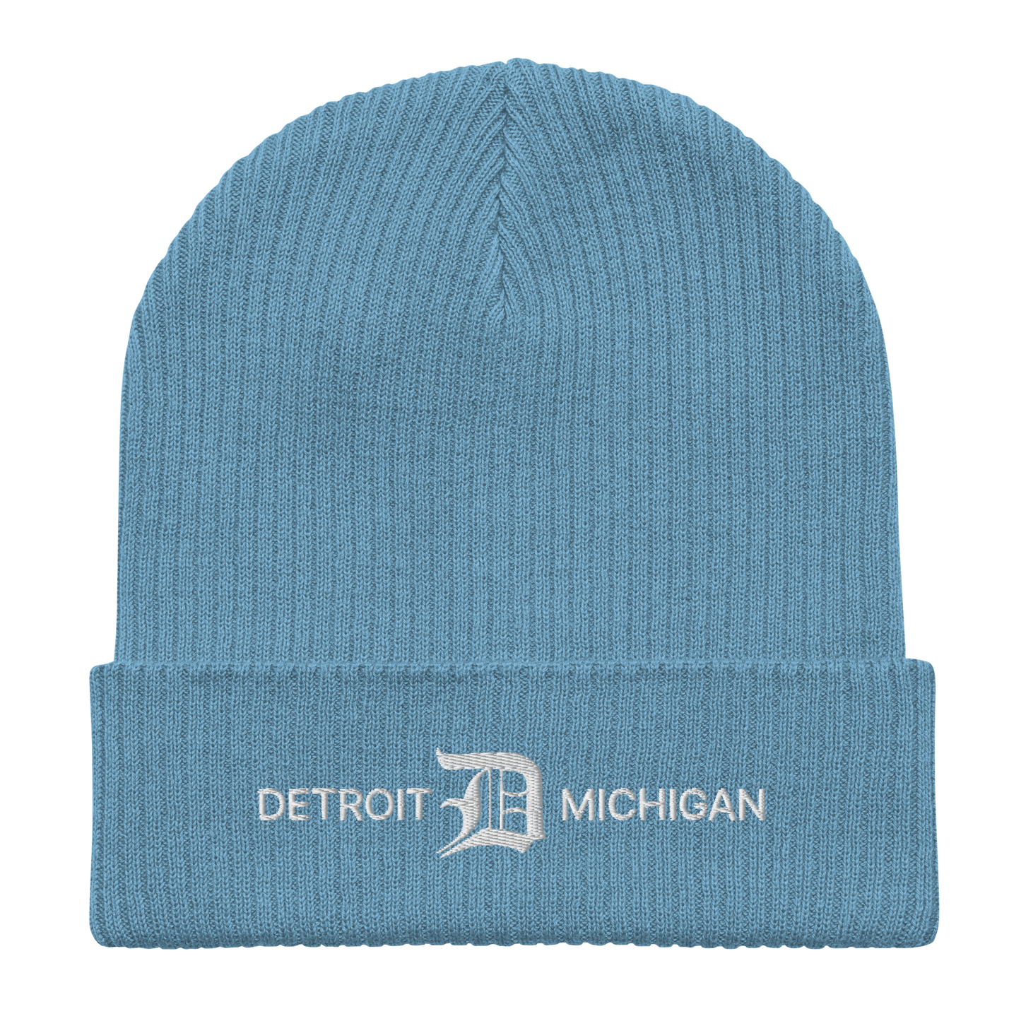 'Detroit Michigan' Organic Beanie (w/ Old English 'D')