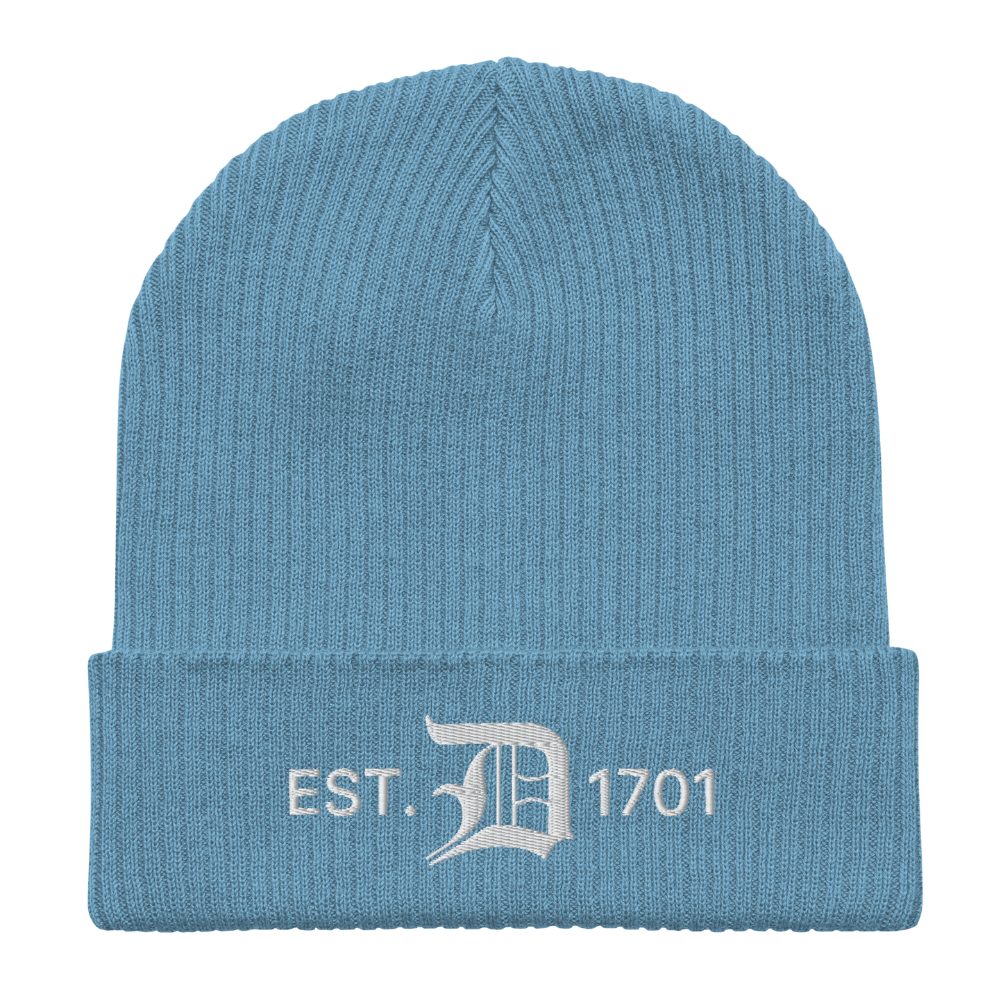 Detroit 'EST. 1701' Organic Beanie (w/ Old English 'D')