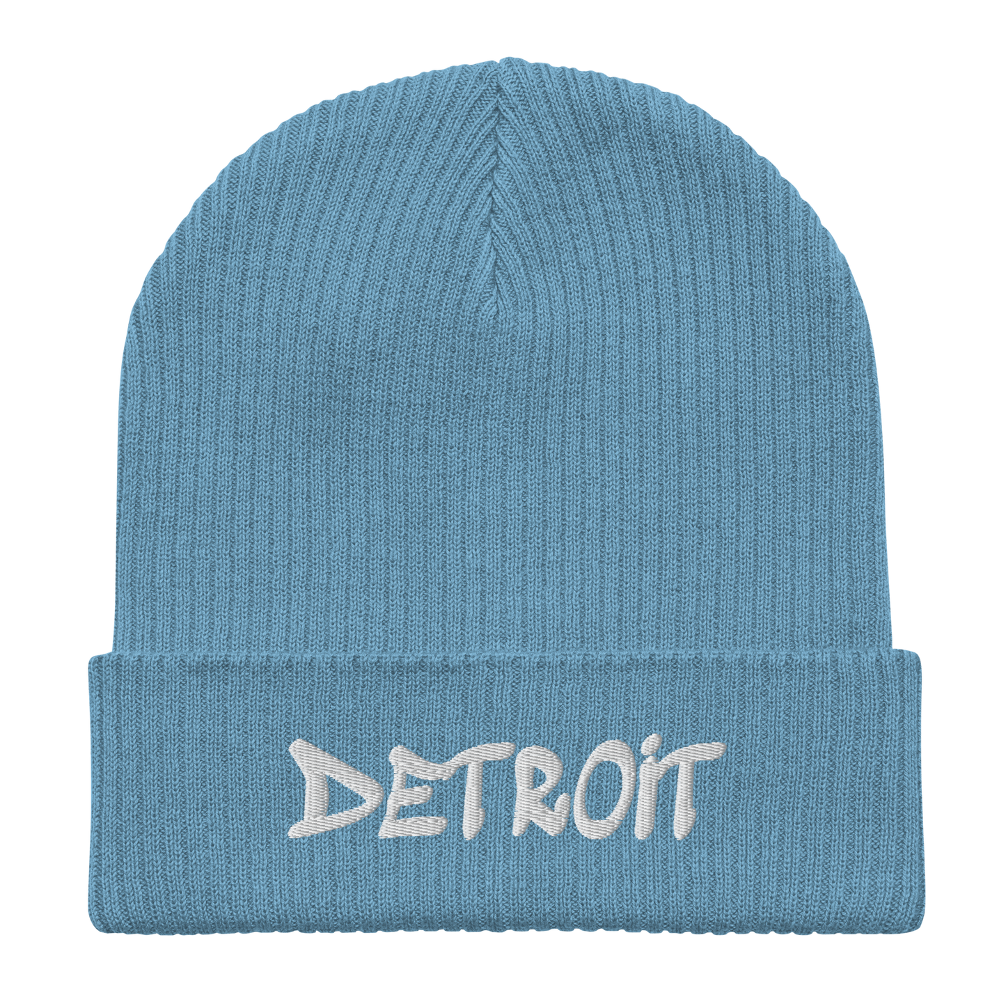 'Detroit' Organic Beanie (Tag Font)