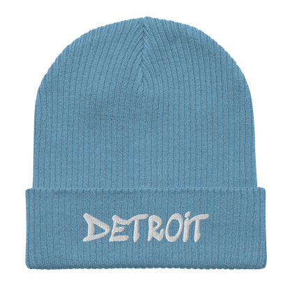 'Detroit' Organic Beanie (Tag Font)