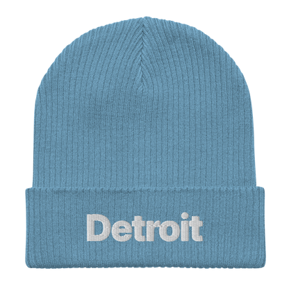 'Detroit' Organic Beanie (Small SUV Font)