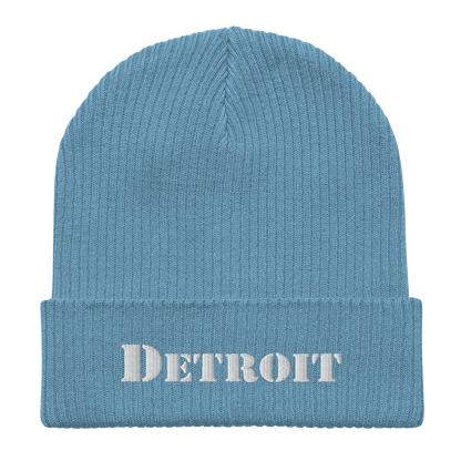 'Detroit' Organic Beanie (Army Font)