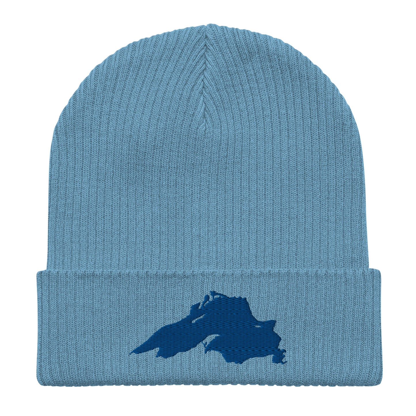 Lake Superior Organic Beanie | Blue