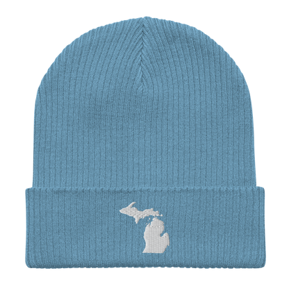 Michigan Organic Beanie | White Outline