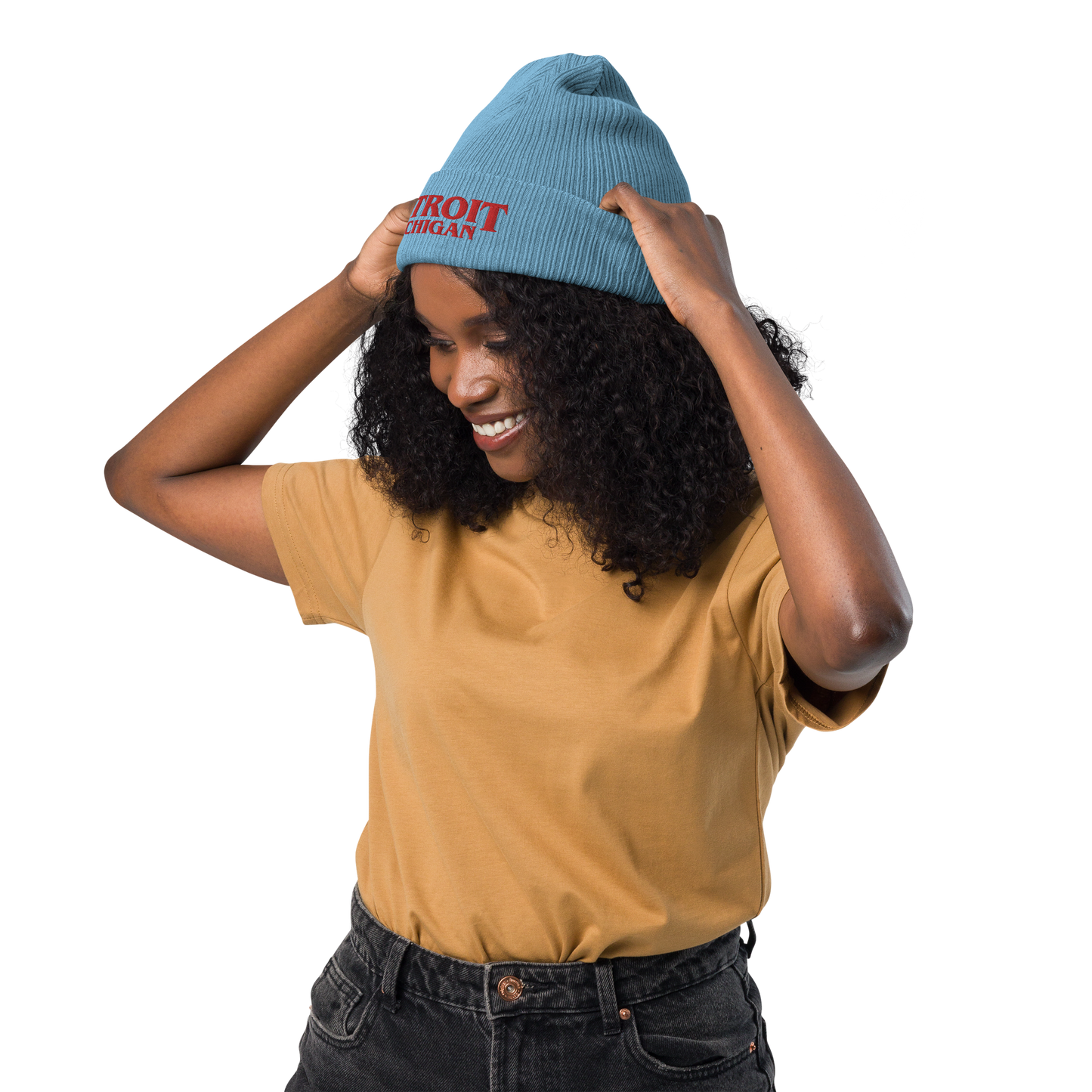 'Detroit Michigan' Organic Beanie (80s Teen Drama Parody)