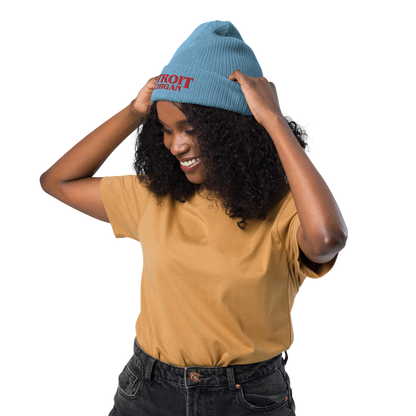 'Detroit Michigan' Organic Beanie (80s Teen Drama Parody)