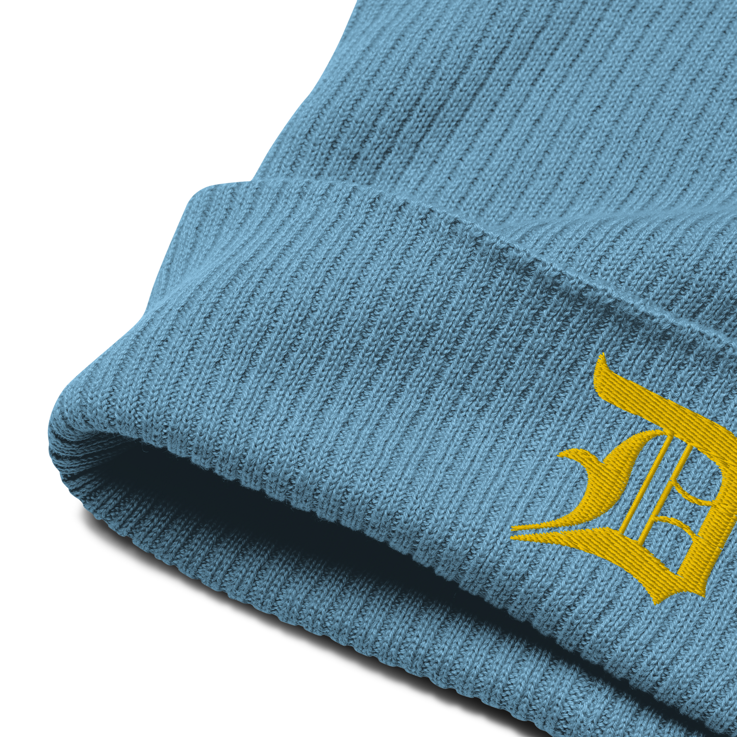 Detroit 'Old English D' Organic Beanie (Gold)