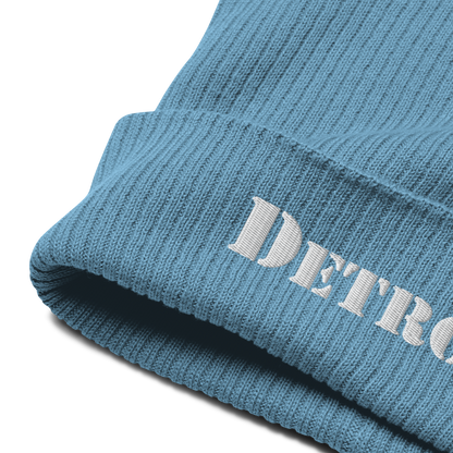 'Detroit' Organic Beanie (Army Font)