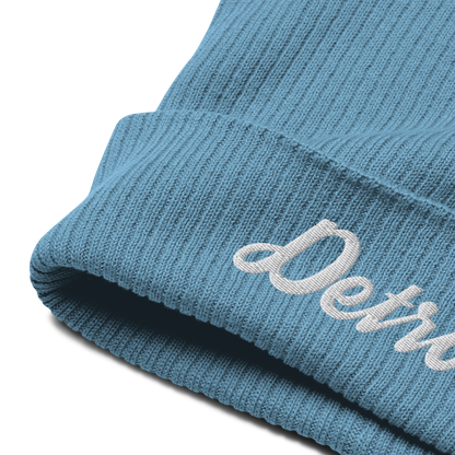 'Detroit' Organic Beanie (Script Font)