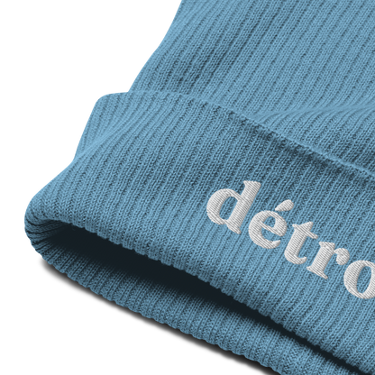 'Détroit' Organic Beanie (70s Serif Font)